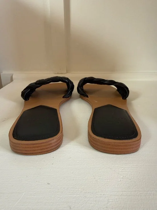 Marc Fisher Black Braided Slide Sandals - Women - Picture 4 of 4